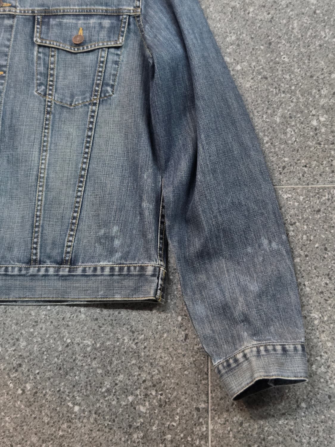 Vintage 빈티지 중청워싱 데님자켓 상품이미지5