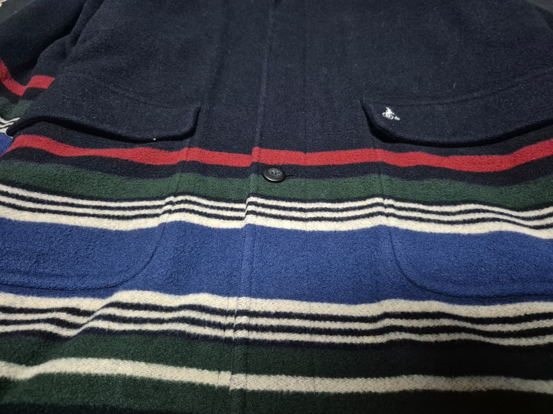 (희귀)90's Bean Pole 아즈텍 스트라이프 블랭킷 울 코트 L 상품이미지3