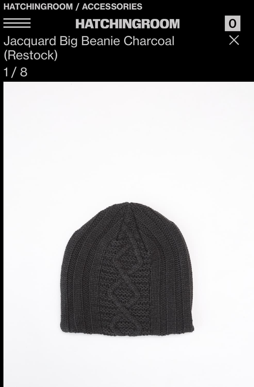 해칭룸 Jacquard Big Beanie Black 상품이미지1