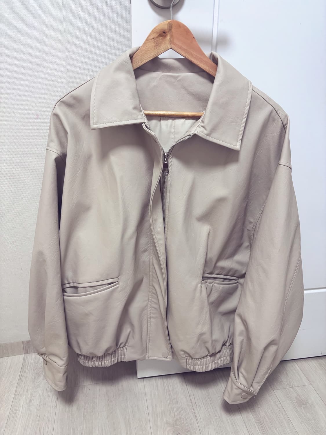 가죽자켓 베이지 상품이미지1