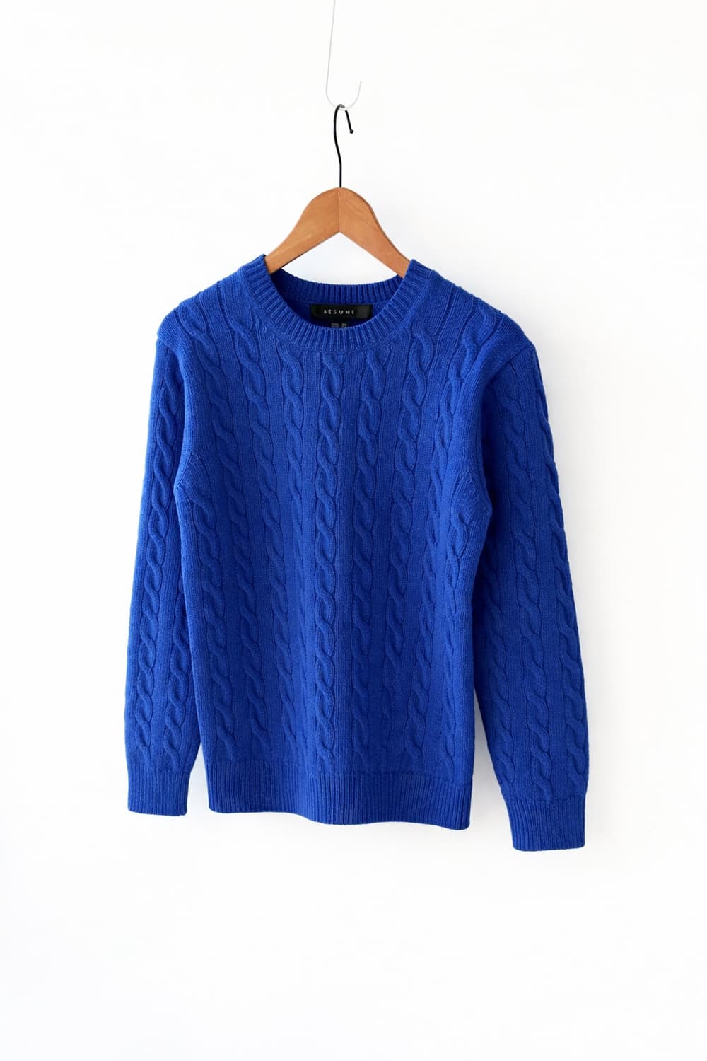 리즈미 램스울 블랜딩 케이블 라운드 니트 상품이미지2