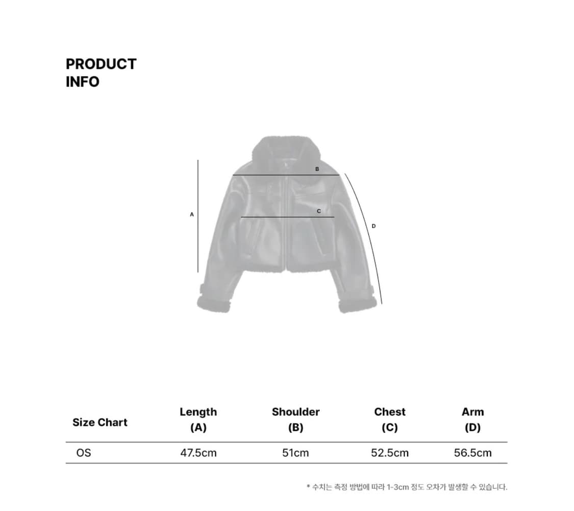 레더리 오블리크 오버핏 레더 무스탕 자켓 블랙 상품이미지3