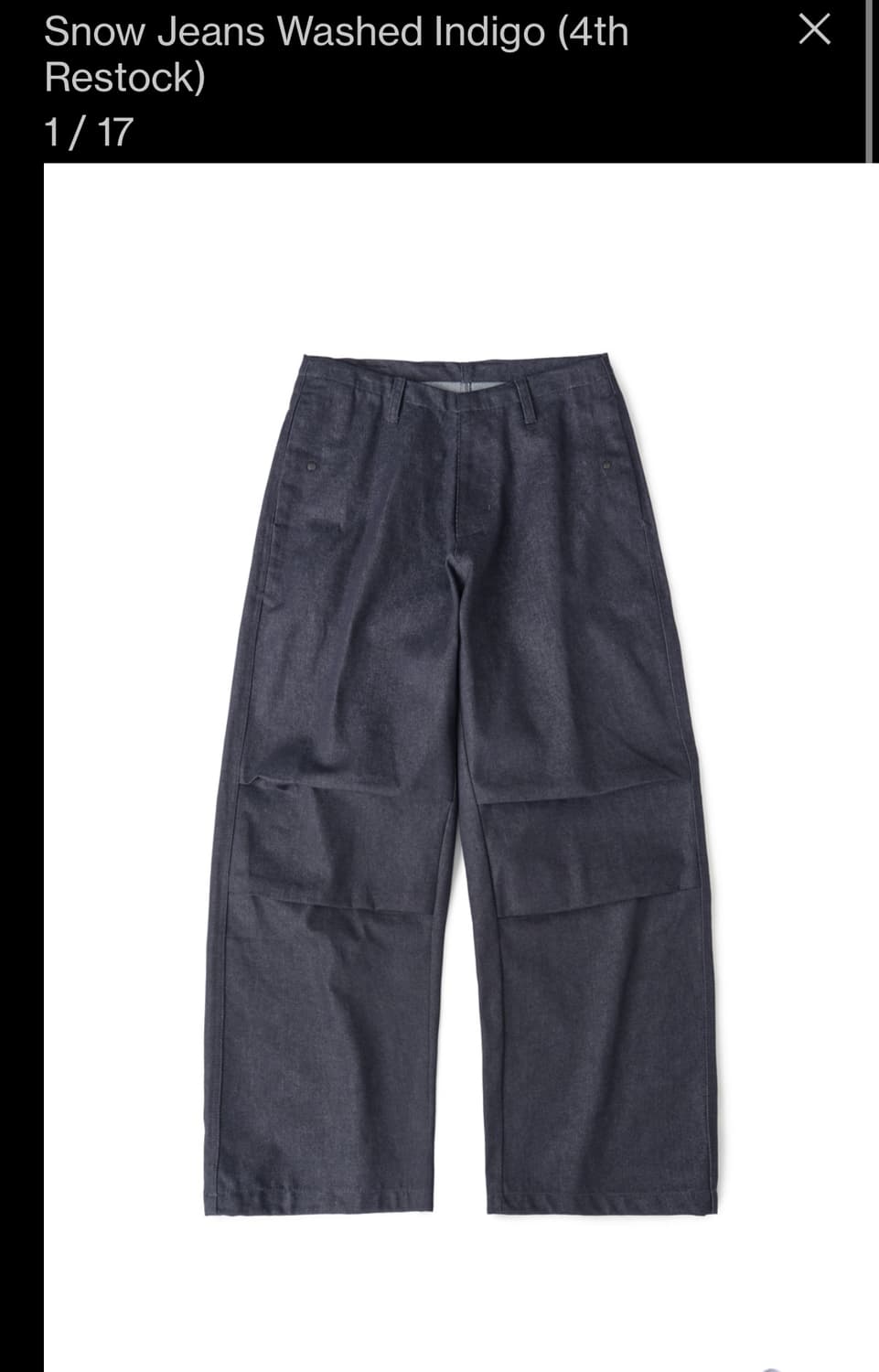 해칭룸 스노우진 워시드 인디고 (2) 상품이미지1