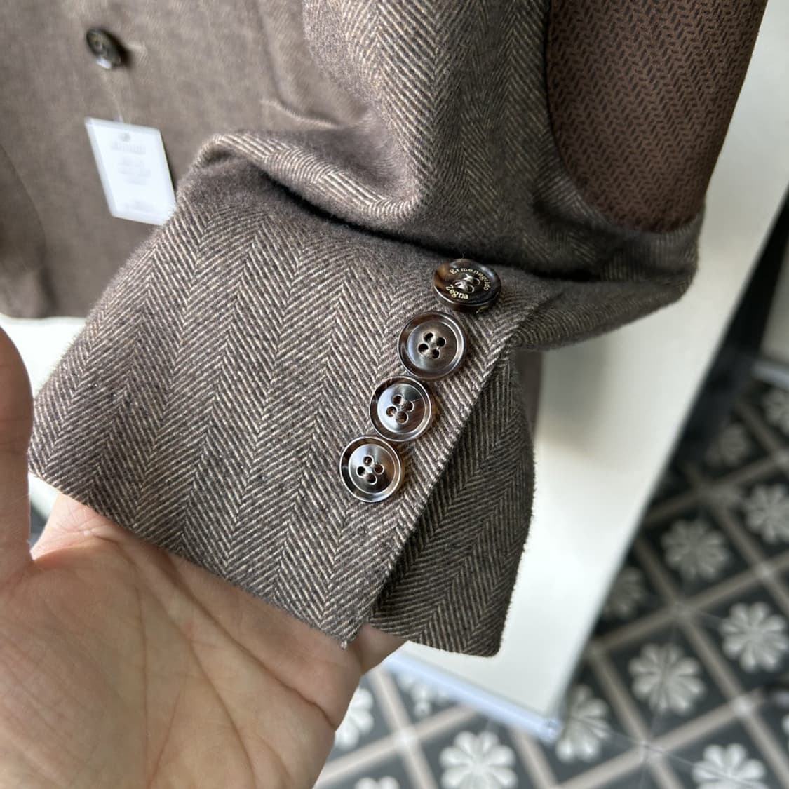 16424 - 에르메네질도 제냐 헤링본 블레이저 자켓 (48R) 상품이미지4