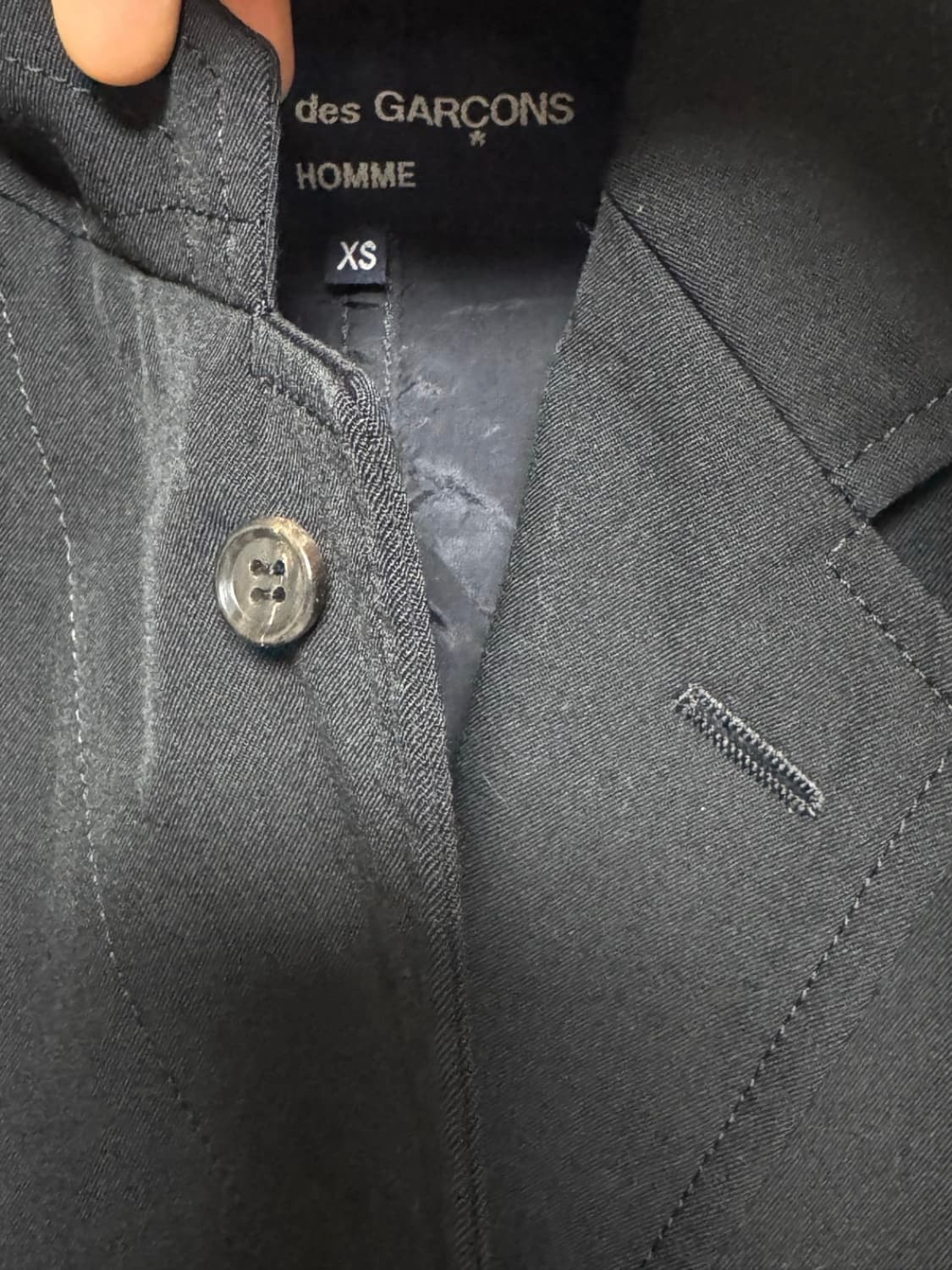 꼼데가르송 옴므 Shirring Blazer - black 상품이미지4