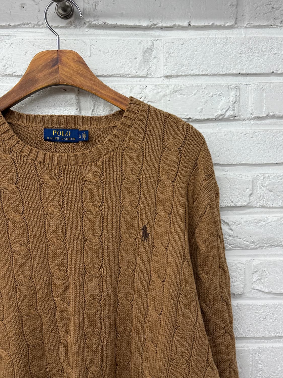 폴로 브라운 꽈베기 니트 상품이미지4