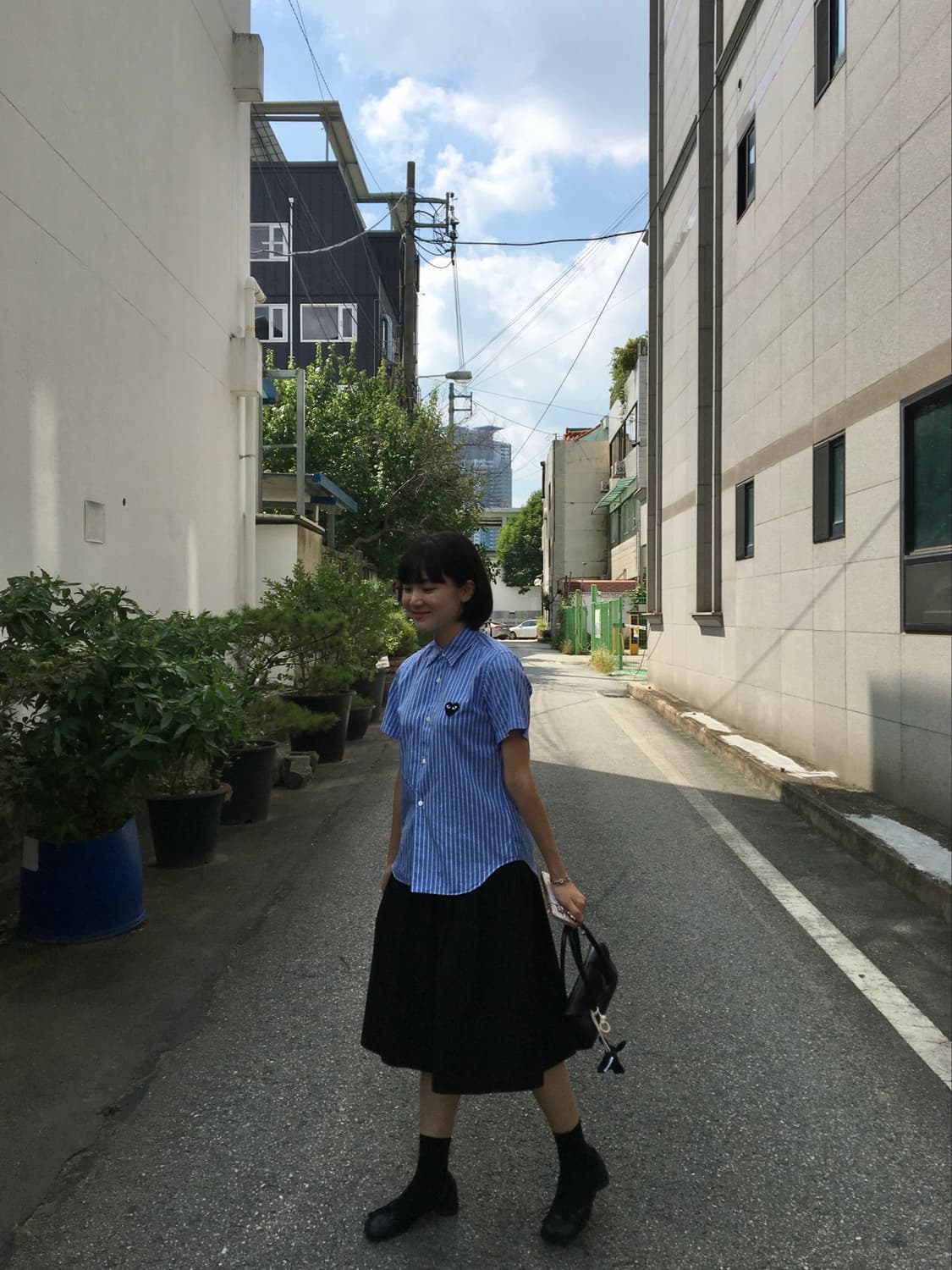 꼼데가르송 스트라이프 반팔 셔츠 상품이미지5