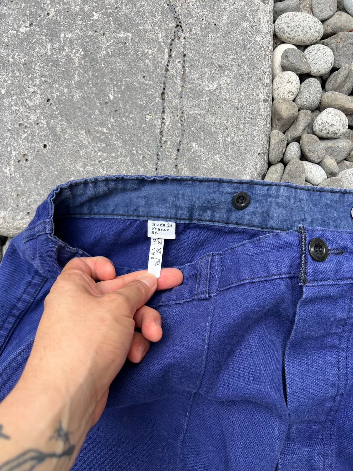 (37인치) OLD VINTAGE FADED BLUE 프렌치워크팬츠 상품이미지7