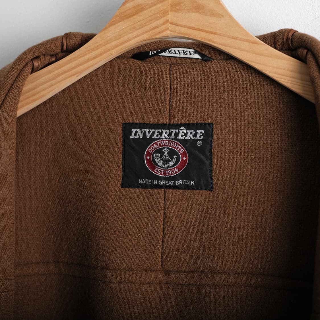 인버티어 90s MoorBrook 헤링본 울 더플코트 103-105사이즈 상품이미지10