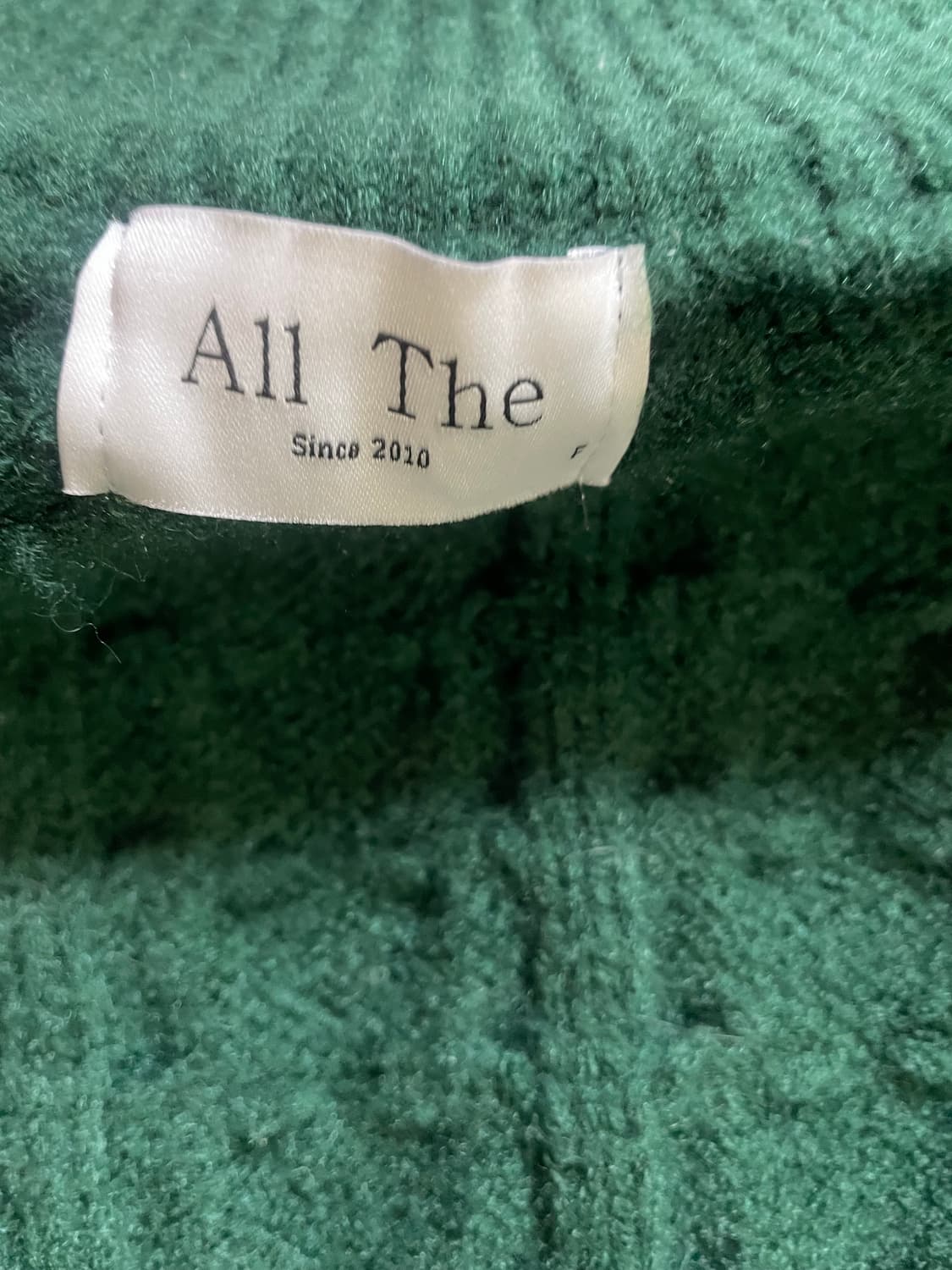 초록색 니트집업 상품이미지1