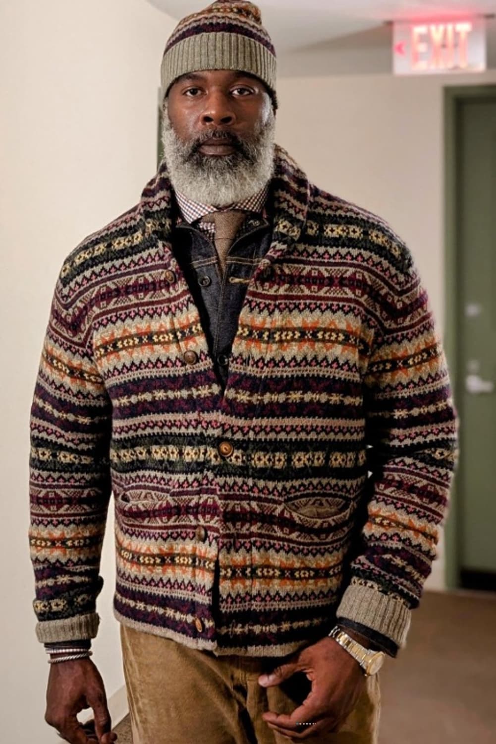 RRL 페어아일 울 캐시미어 숄카라 가디건 L 상품이미지2