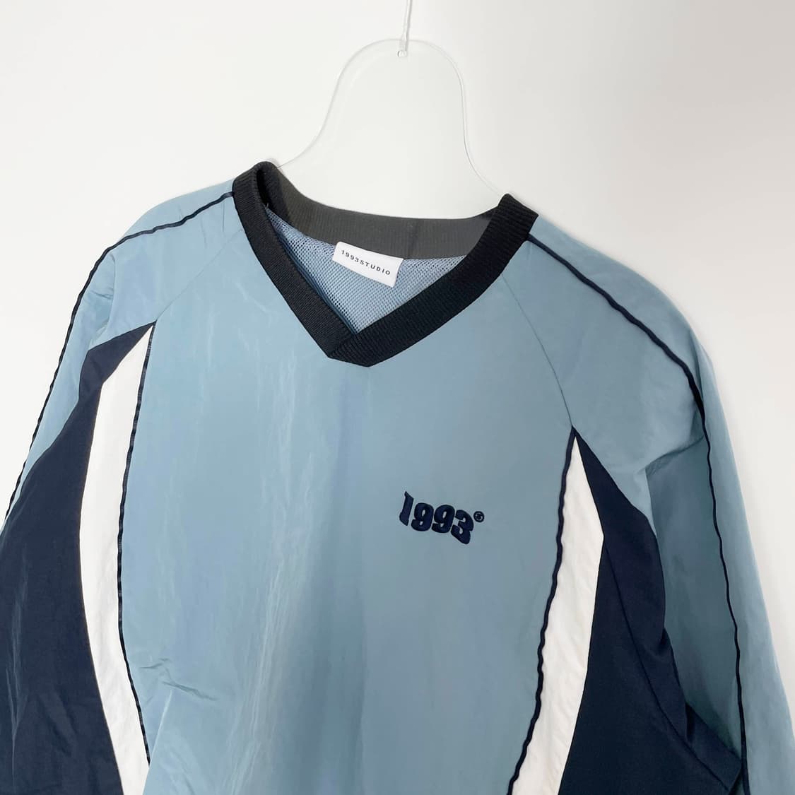 D2 1993스튜디오 빈티지 파이핑 윈드브레이커 블루 프리사이즈 상품이미지2