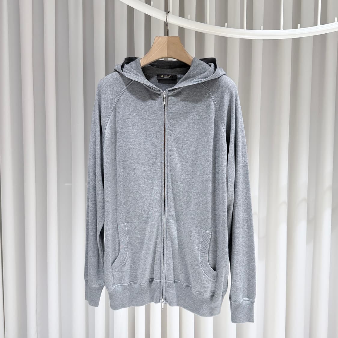 XXL / 로로피아나 캐시미어 실크 그레이 후드집업 상품이미지1