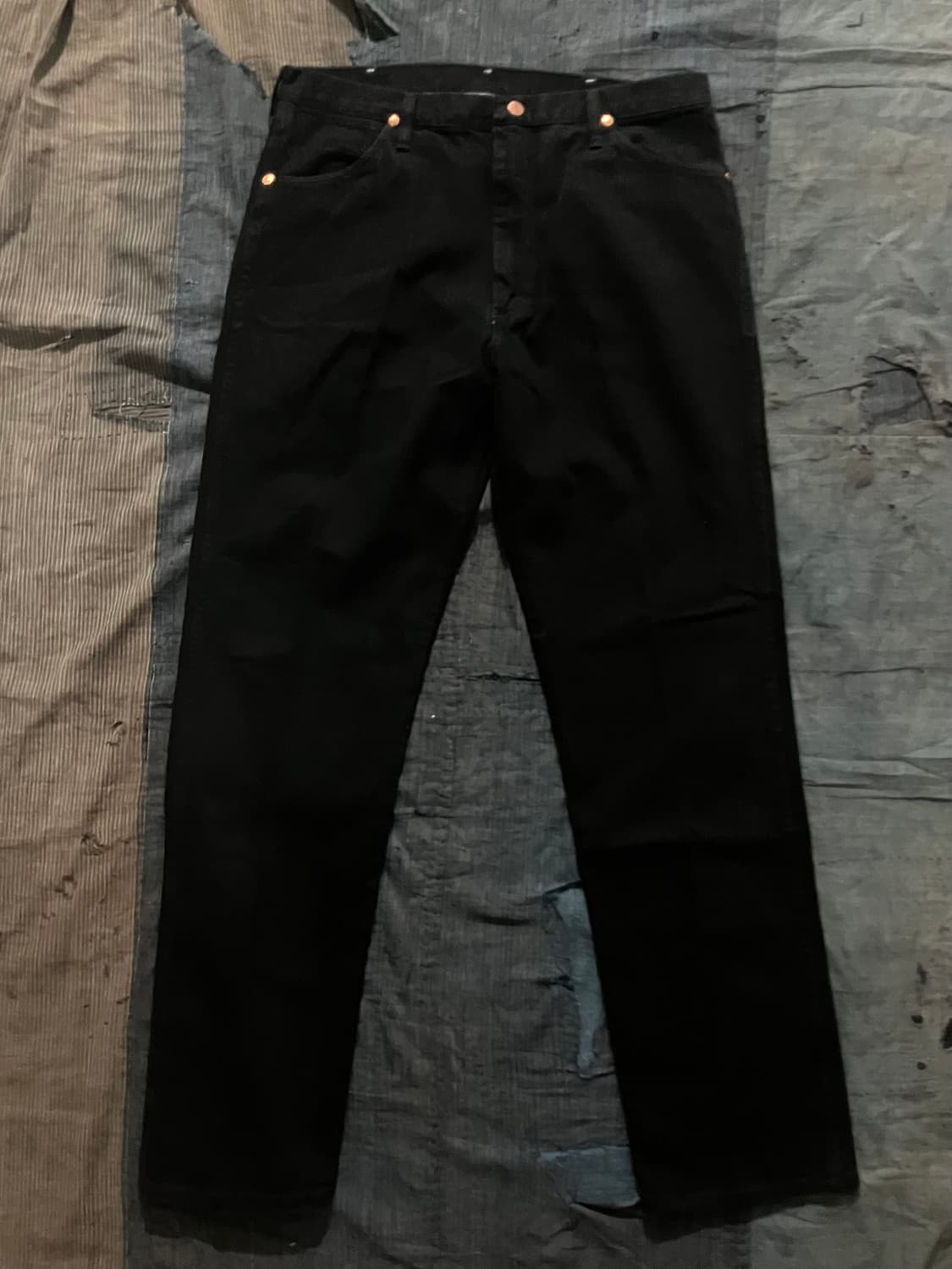 데드스탁 90s USA 빈티지 랭글러 13MWZWK 블랙 데님 팬츠 상품이미지2