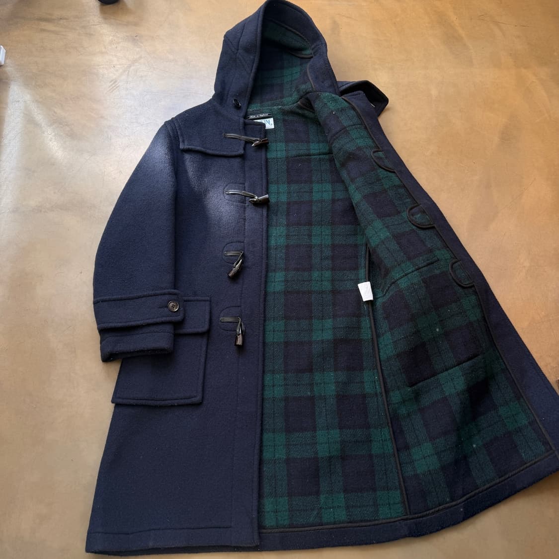 DAY & Lloyd 영국 울혼방 타탄체크 안감 더플코트 떡볶이 코트 상품이미지3