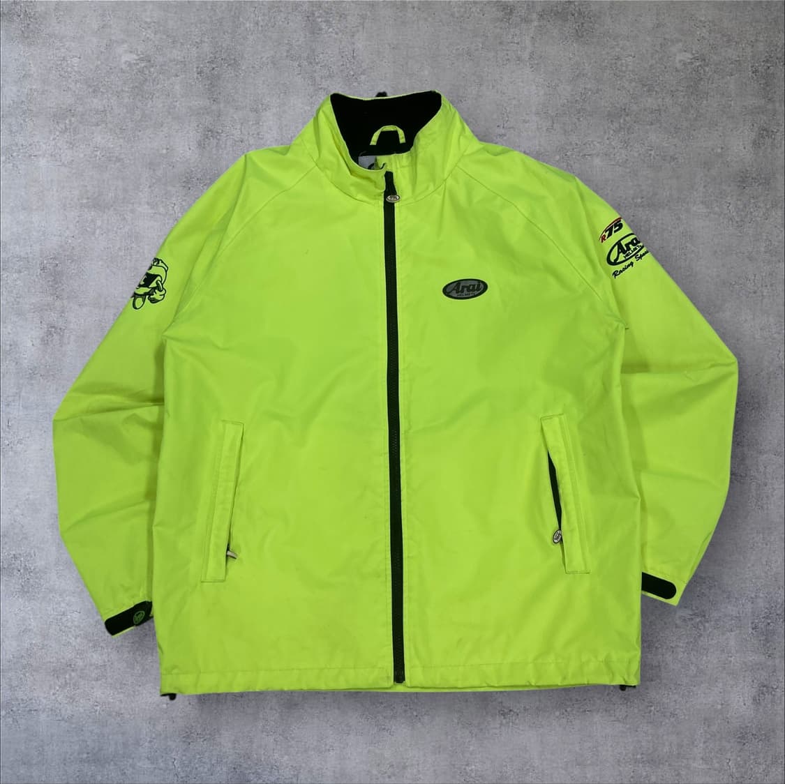 아라이 네온 컬러 빅로고 바람막이 레이싱 자켓 상품이미지2