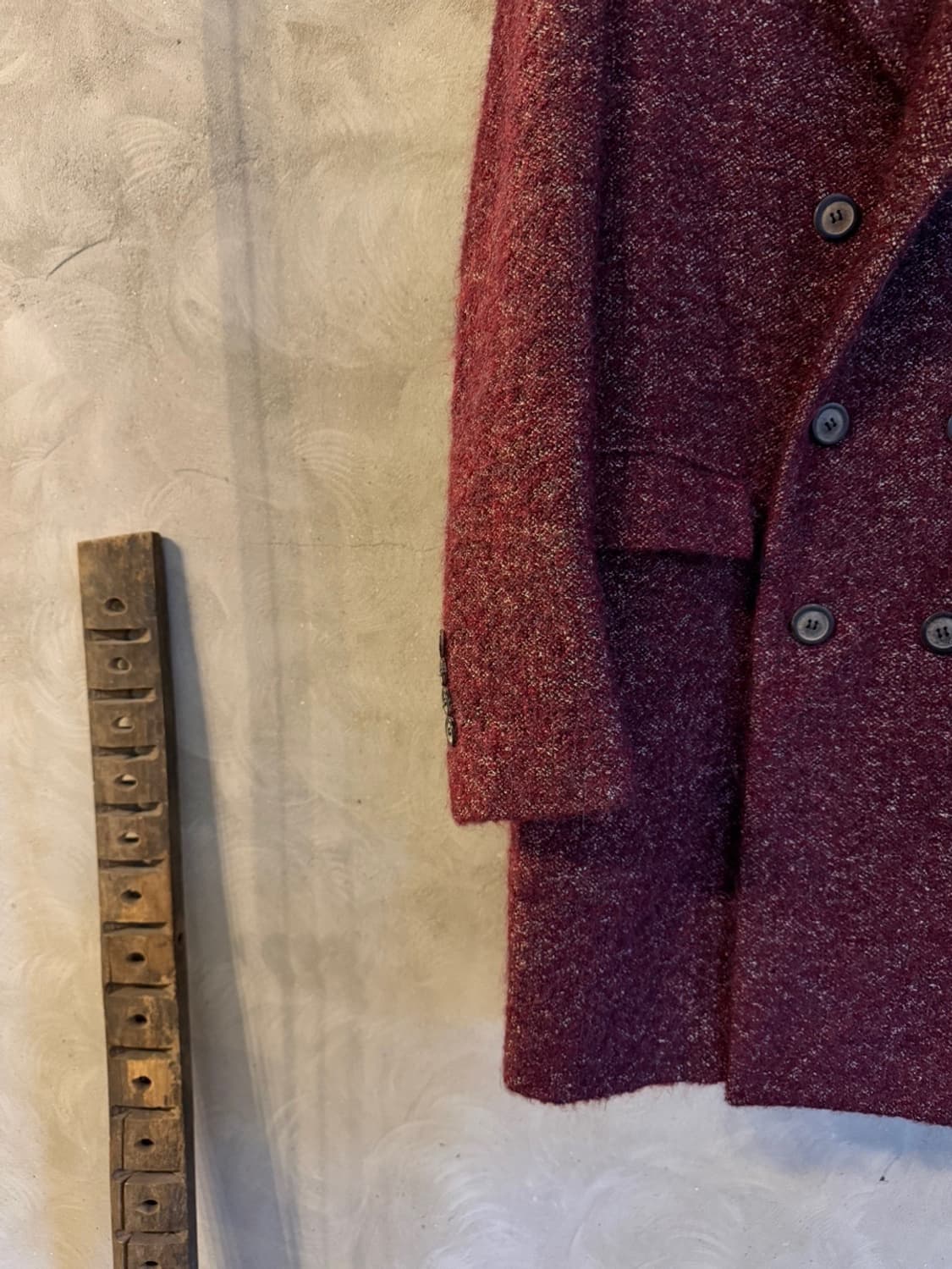 솔리드옴므 모헤어 더블 브레스티드 코트 슬림100 상품이미지4