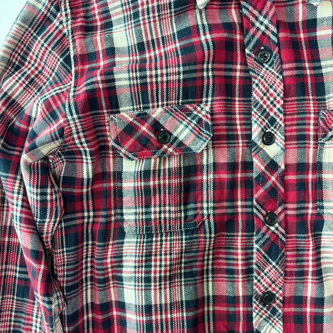 간사이 진스 헤리티지 레드 체크 워크 셔츠 상품이미지2