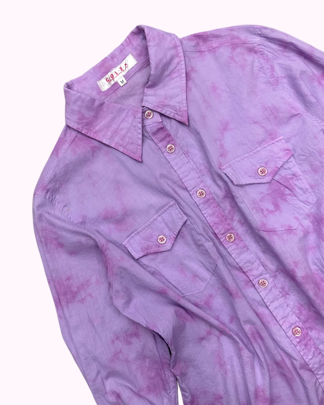 COLZA violet tie-dye pocket shirt 상품이미지3