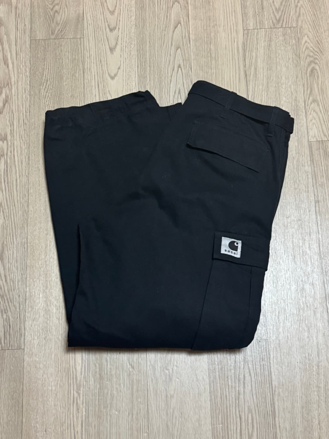 25AW 사카이 칼하트 WIP 덕 팬츠 카고팬츠 블랙 상품이미지3
