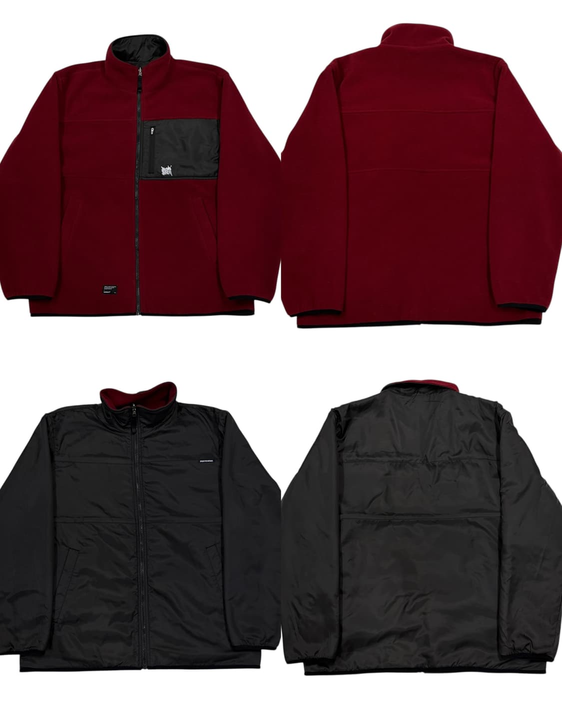 브라운브레스 양면 리버서블 버건디 블랙 플리스 자켓 XL 상품이미지5