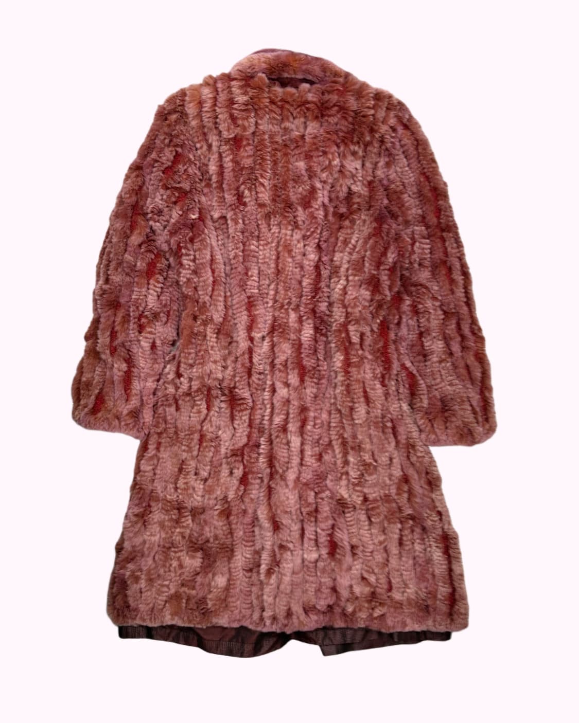 pink rabbit fur coat 상품이미지5