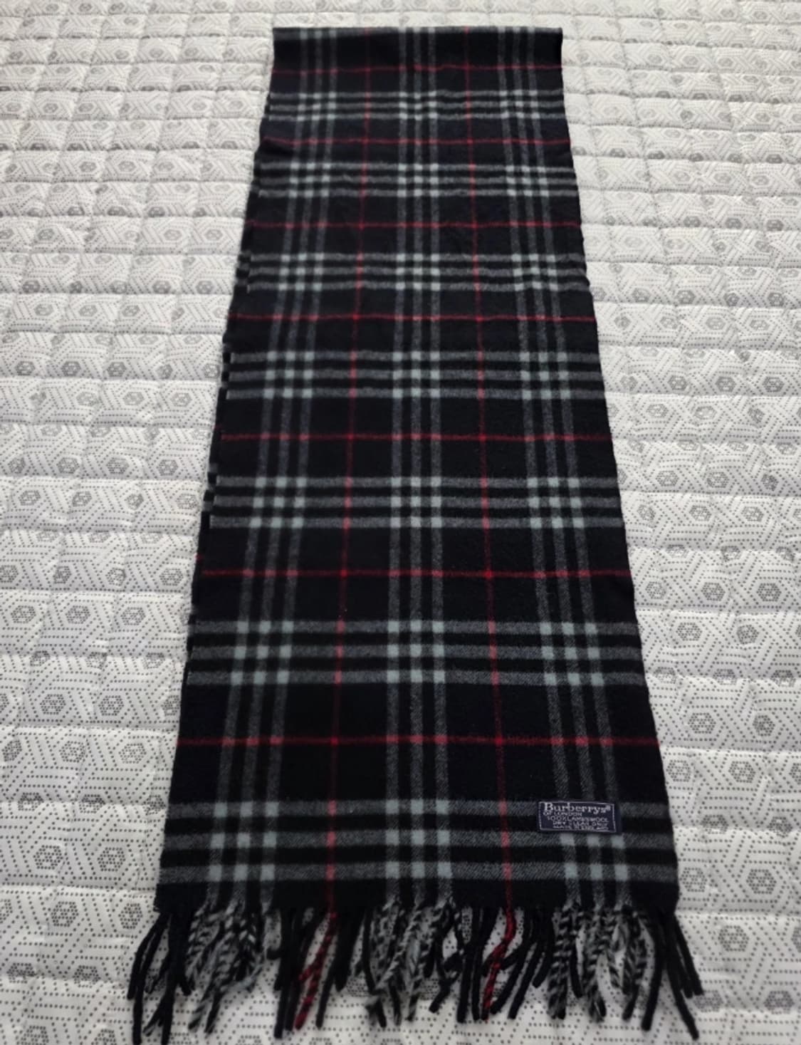 버버리 램스울 머플러 블랙 체크 상품이미지4