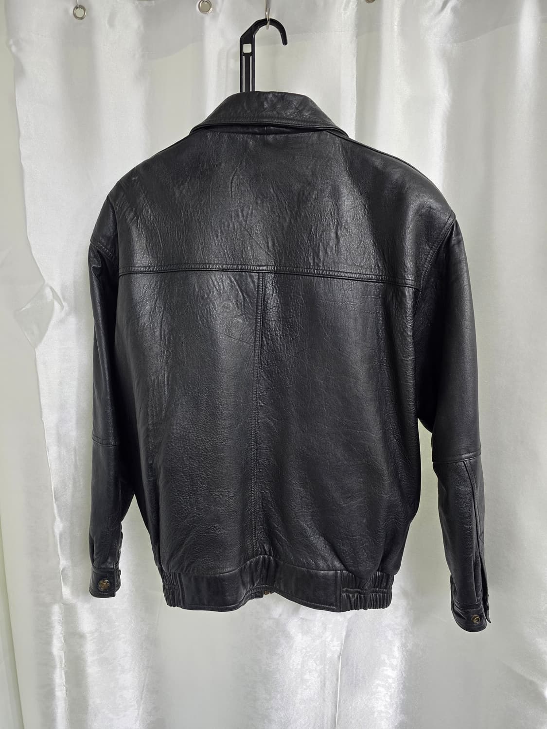 PINSSTRO 블랙 양가죽 봄버 자켓 (1669) 상품이미지2