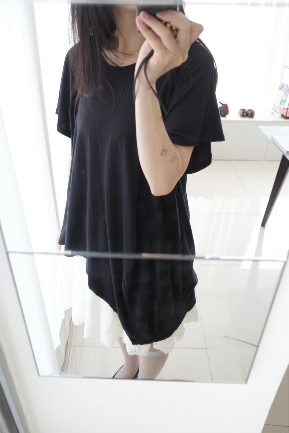 Dot cut-sew top 상품이미지3