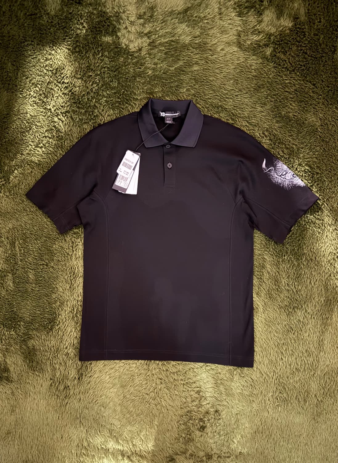Y-3 요지 야마모토 뉴질랜드 올블랙스 폴로 티셔츠 블랙 상품이미지1
