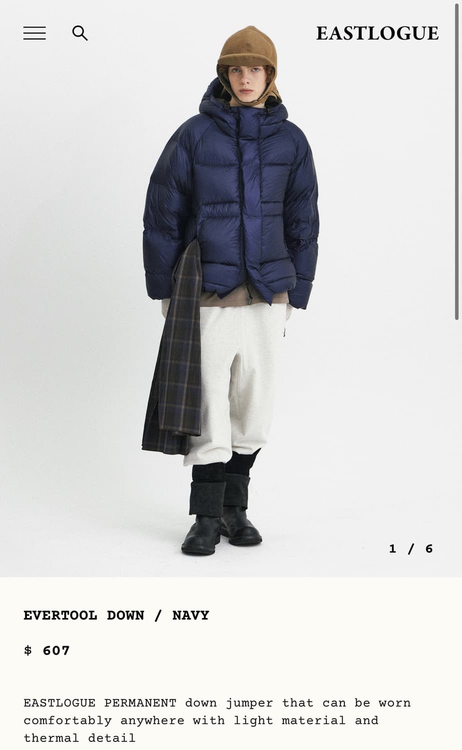 이스트로그 퍼머넌트 패딩 evertool 에버툴 상품이미지7