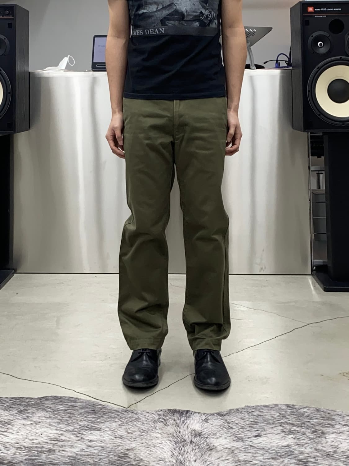 꼼데가르송 옴므 올리브 치노 팬츠 상품이미지1