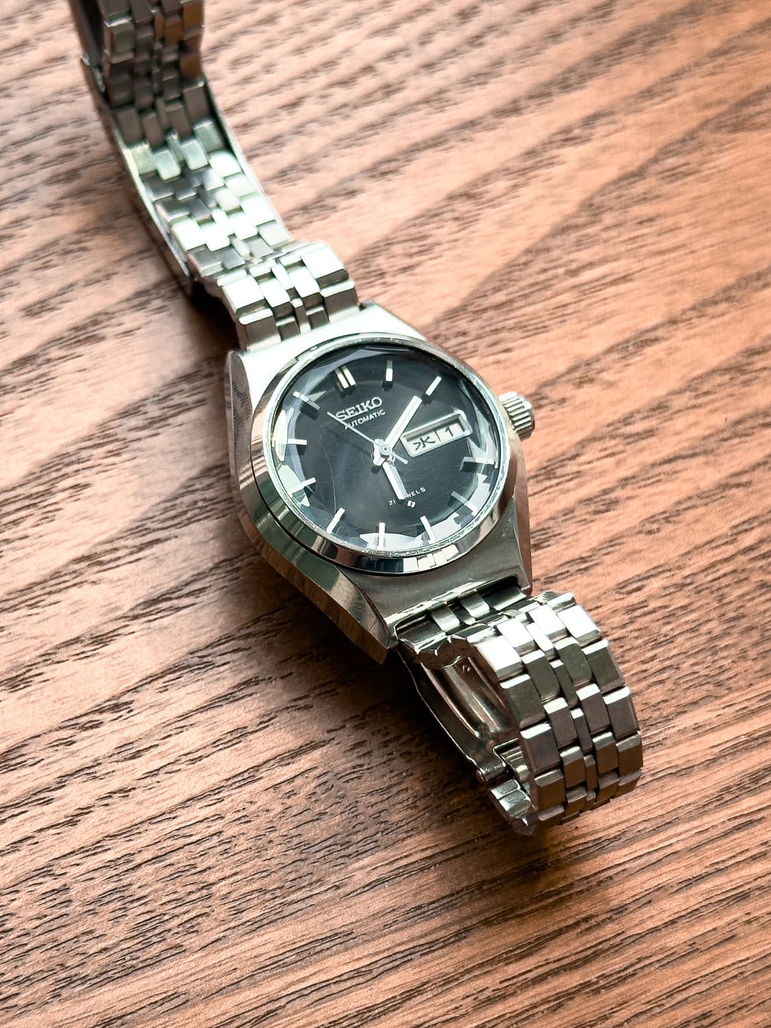 세이코 컷글라스 오토매틱 블랙 데이데이트 (21석) 상품이미지4