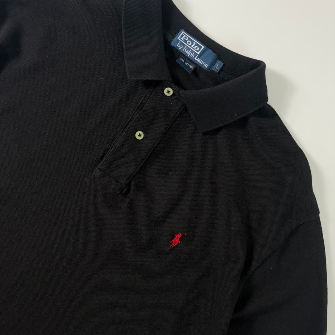 Polo 폴로 랄프로렌 블랙 레드포니 카라 롱슬리브 상품이미지3
