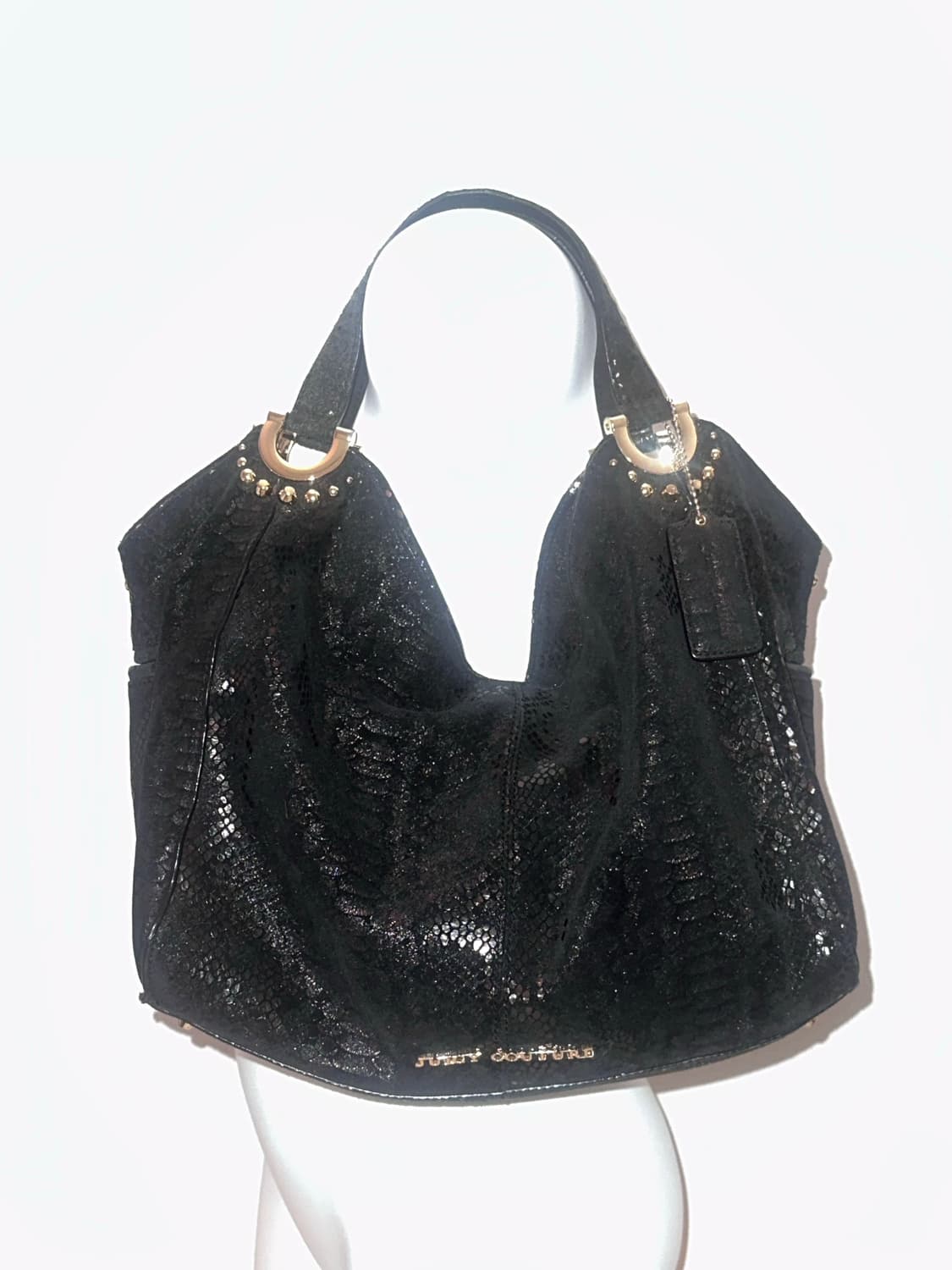 쥬씨꾸뛰르 블랙 뱀피 st숄더백 상품이미지3