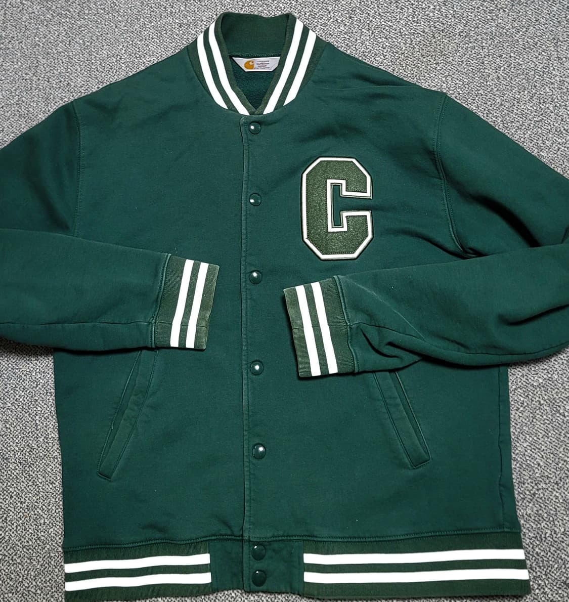 Carhartt 그린 C 로고 바시티 자켓 L 상품이미지1