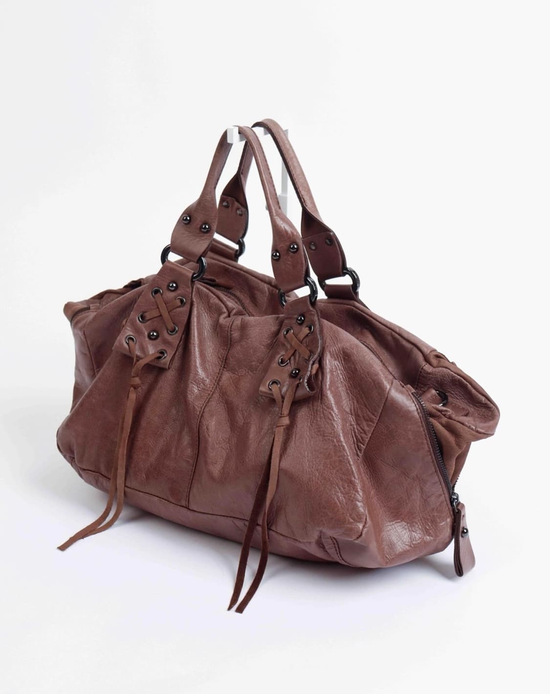 [NICOLI] 다크브라운 스퀘어 토트백 상품이미지6