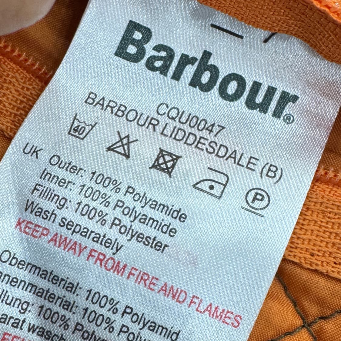 보이즈 M 바버 리데스데일 올리브 퀼팅 자켓  상품이미지8