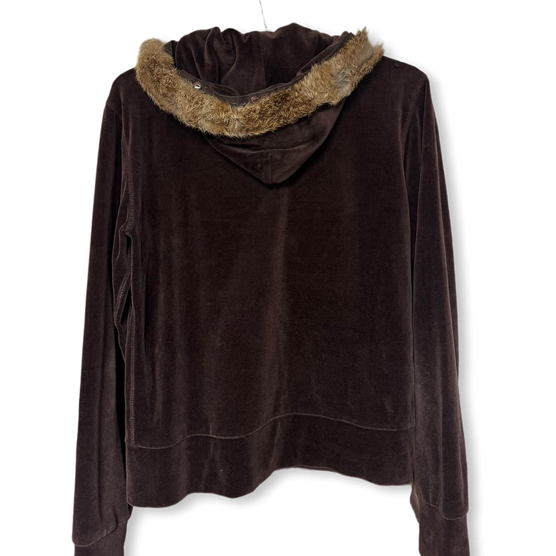 Vintage Brown fur hooded zip 상품이미지5