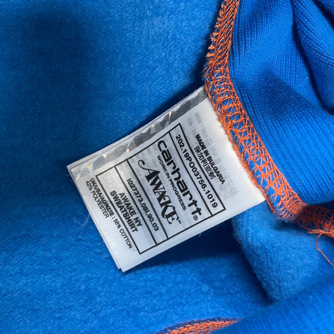 칼하트 Carhartt wip x Awake 뉴욕 후드티 블루 상품이미지5