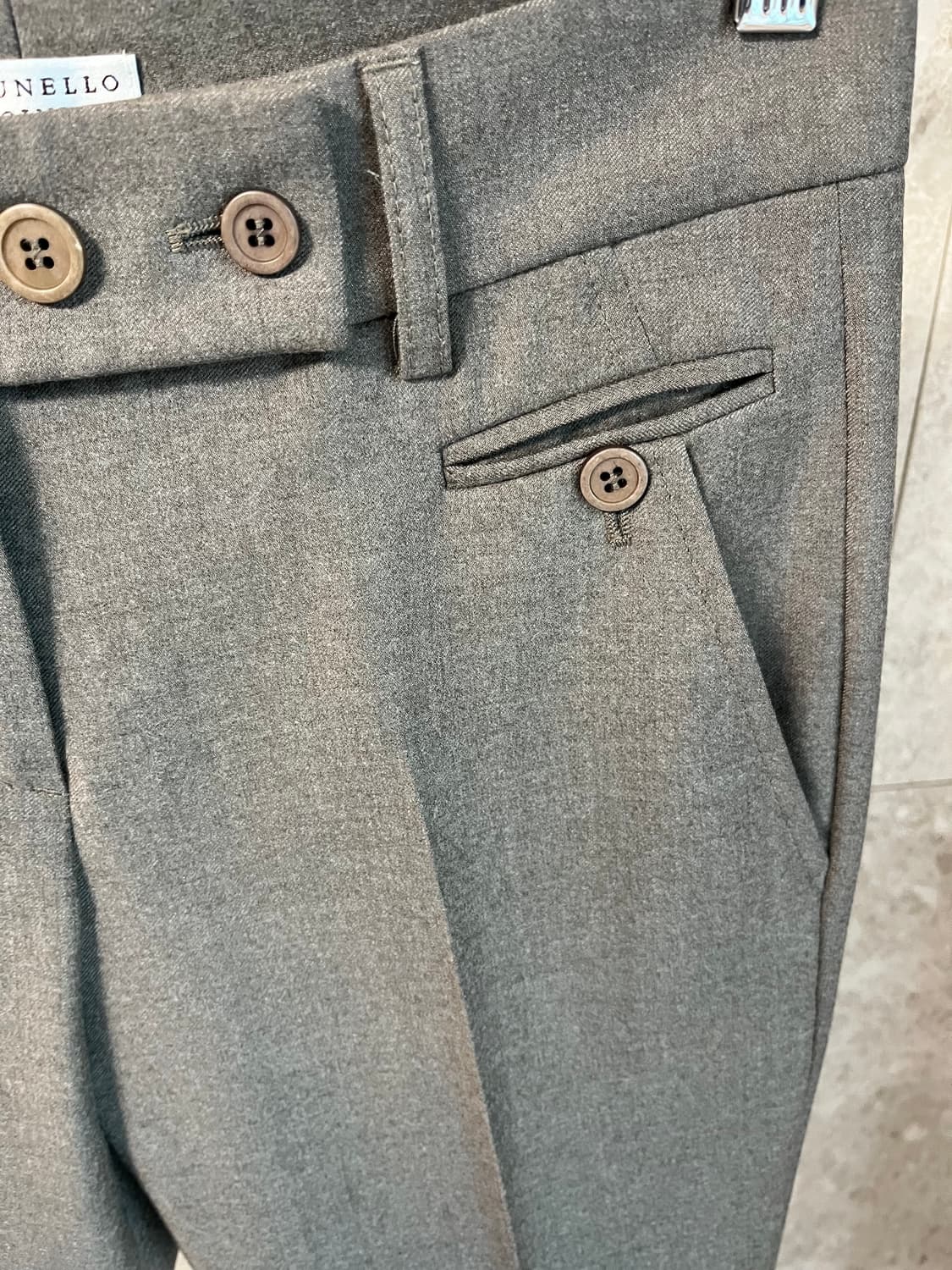 브루넬로 쿠치넬리 여성 슬랙스 회색 정품  상품이미지6