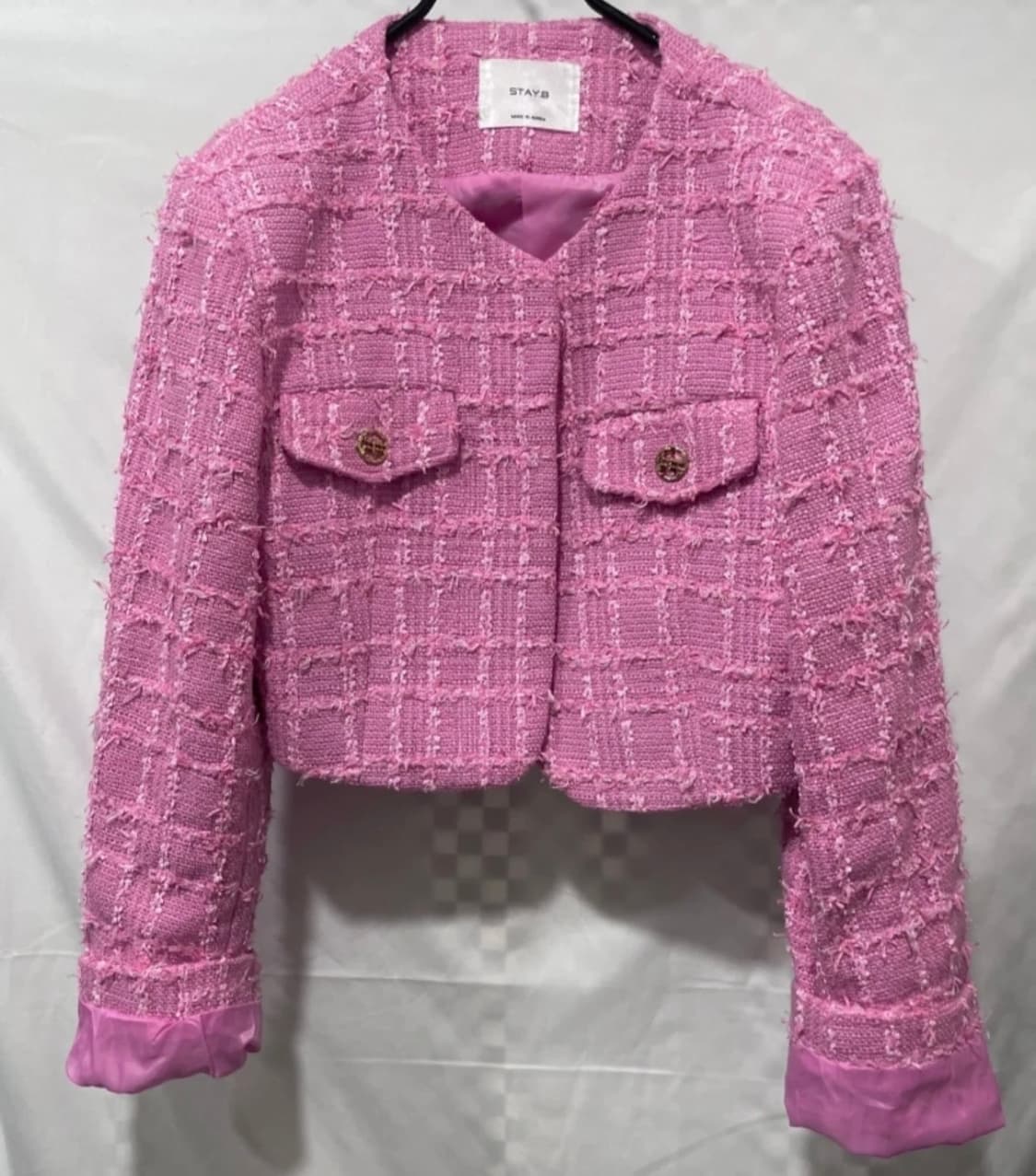 트위드자켓 숏자켓 크롭자켓:) 숏코트 하객룩 오피스룩 데이트룩 연망룩 상품이미지3