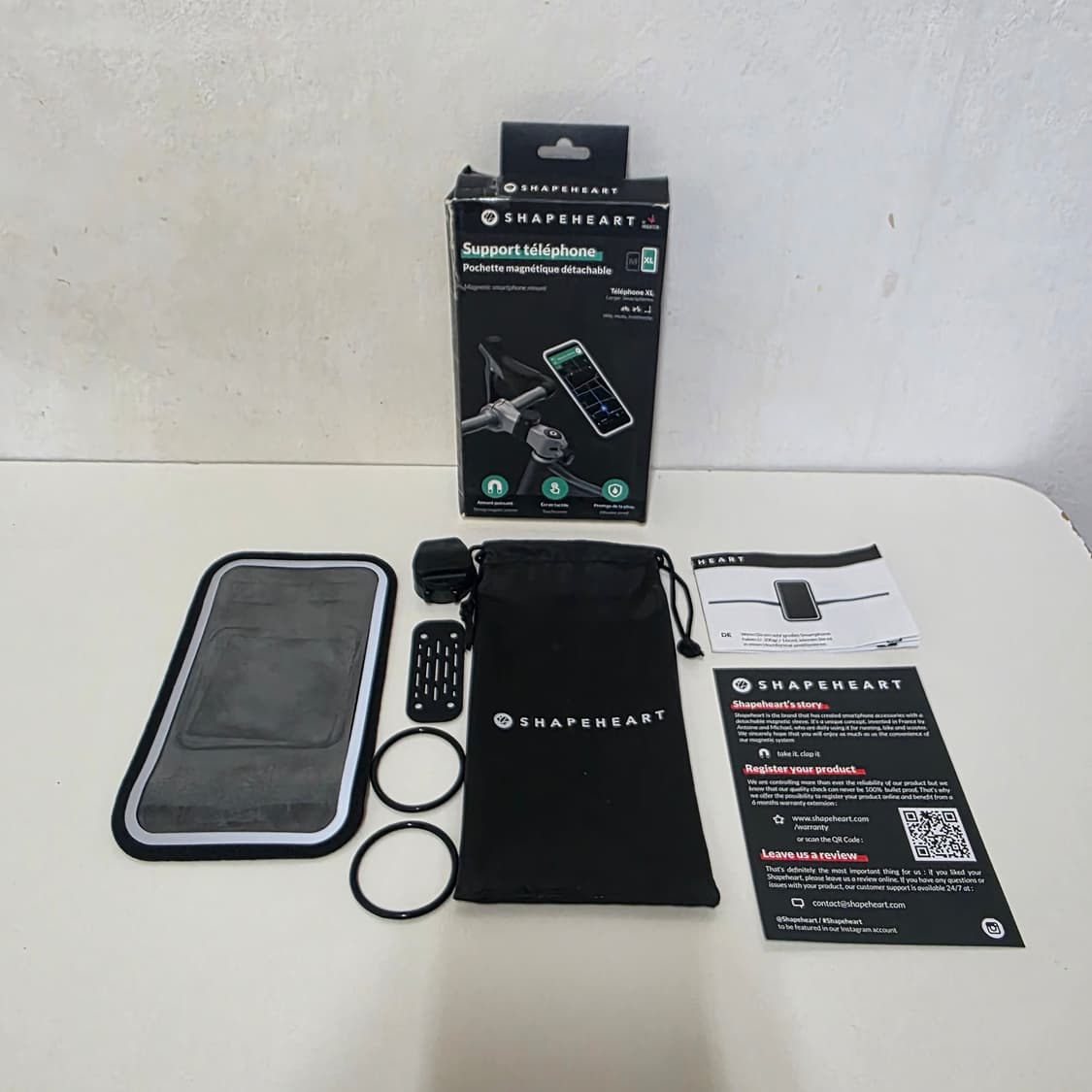 셰이프하트 자전거 핸드폰 강력자석형 거치대 XL(자석형 파우치 하나더) 상품이미지1