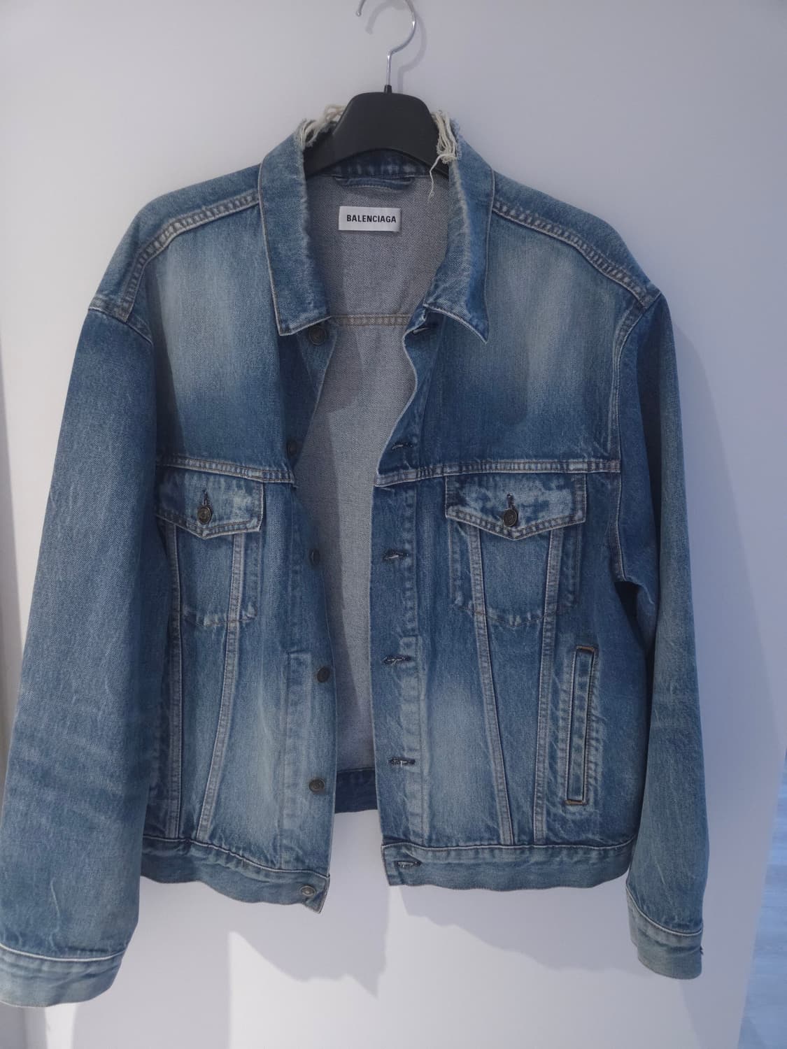 발렌시아가 백로고 데님 청자켓 40Size 상품이미지1