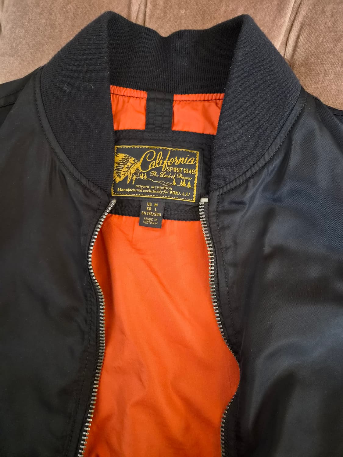 후아유 남성 블랙블루종점퍼 L사이즈 상품이미지6