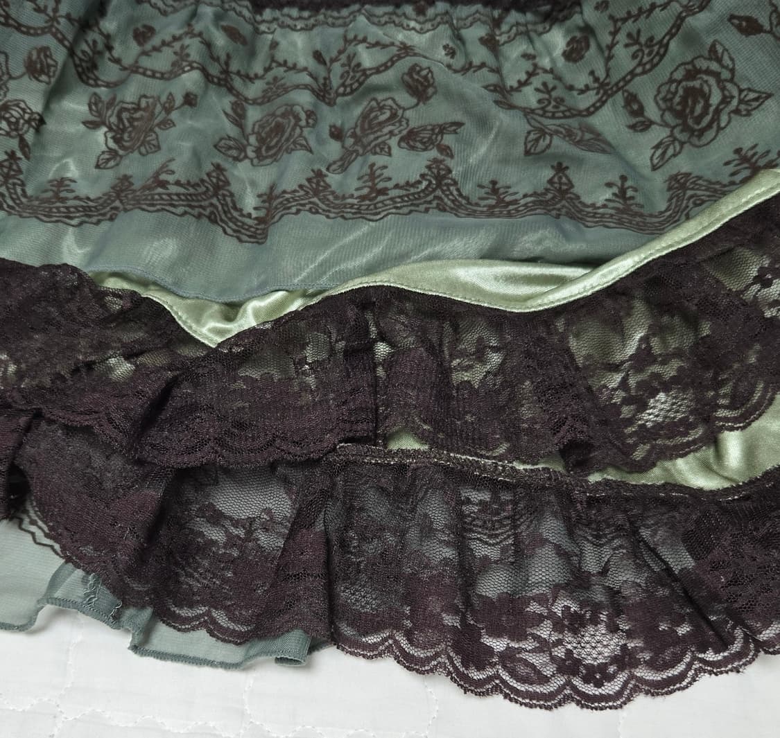 엑시즈팜 롱원피스 초코민트 그린 일브 모리걸 페어리 상품이미지5