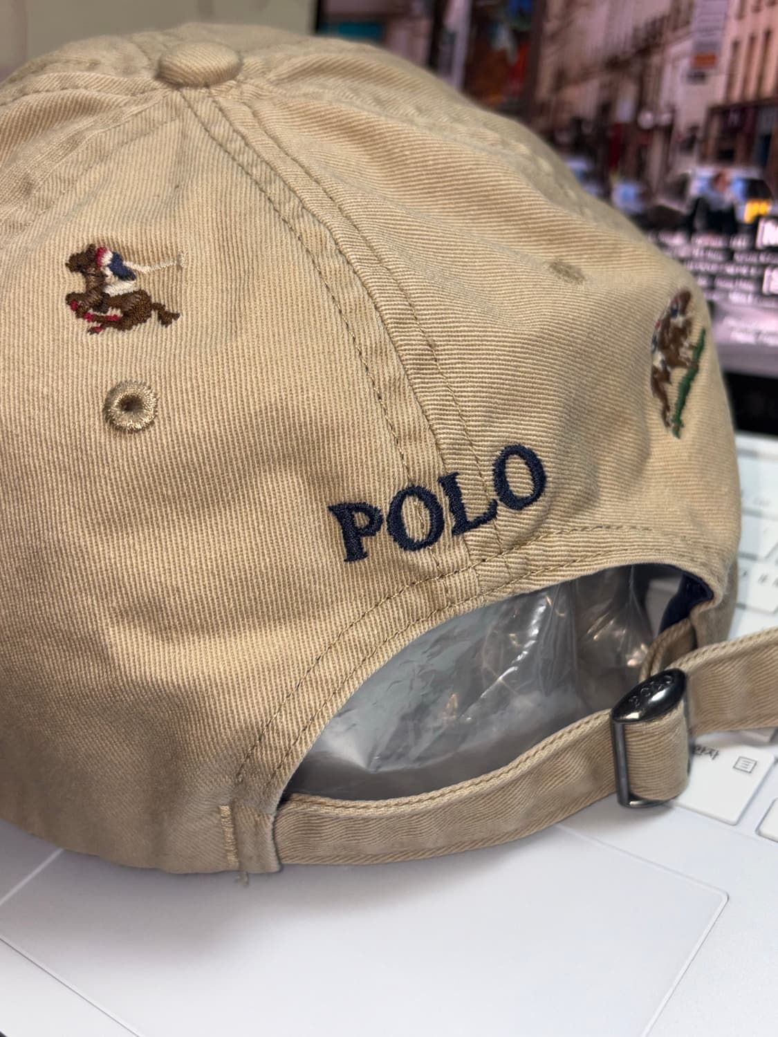 90’s 폴로 랄프로렌 베이지 볼캡 모자 올드스쿨 상품이미지4