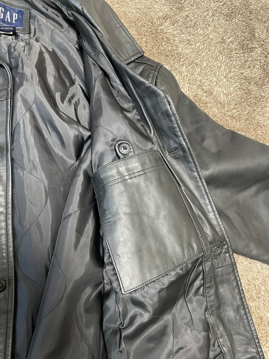 빈티지 올드갭 레더 카코트 old gap 상품이미지4