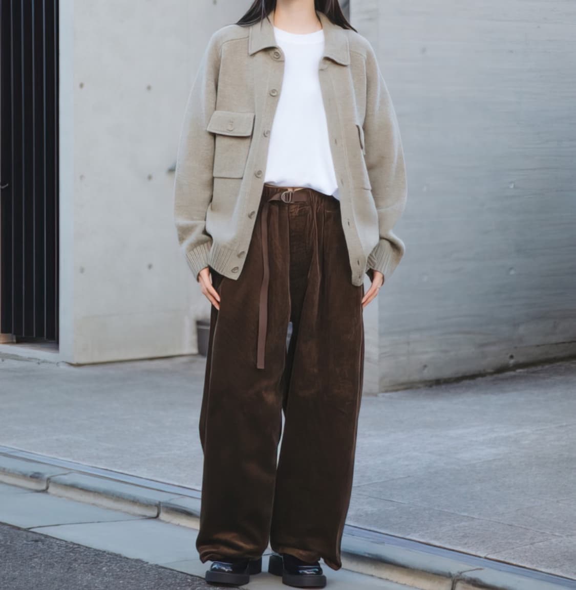 [XL] 유니클로 U 램스울 니트 가디건 그린 상품이미지3