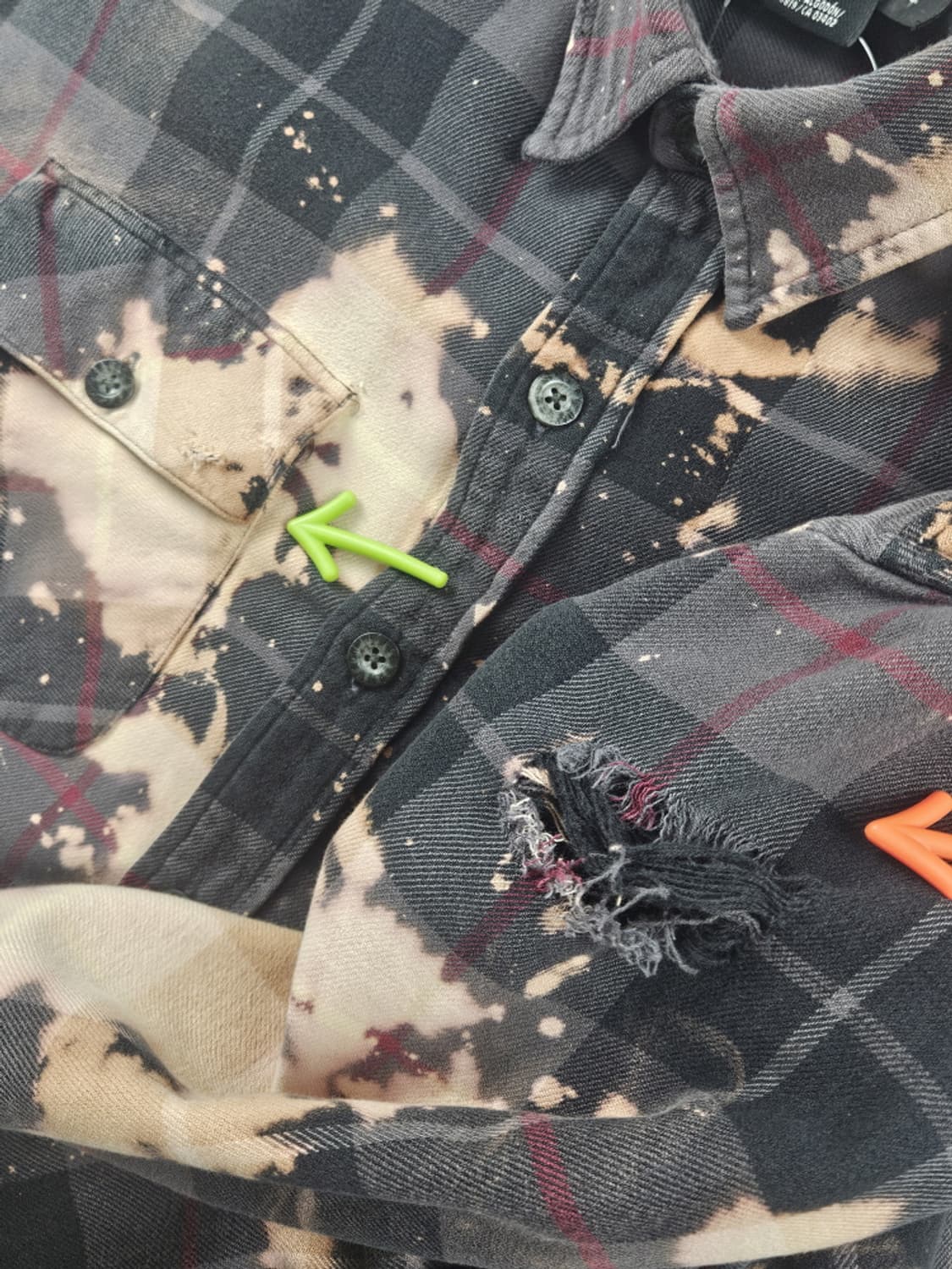 할리데이비슨 다잉 워시드 커스텀 플란넬 셔츠 ( L ) / 10585 상품이미지8